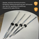 4 x Füße/Ständer für Goldwaschrinnen Höhenverstellbar GoldSax