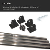 4 x Füße/Ständer für Goldwaschrinnen Höhenverstellbar GoldSax