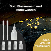 Goldwasch-Set 10-teilig – Pfanne 38cm, Sieb, Schaufel, Sniffer, Pipetten, Gläser GoldSax