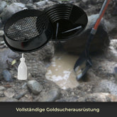 Goldwasch-Set 10-teilig – Pfanne 38cm, Sieb, Schaufel, Sniffer, Pipetten, Gläser GoldSax